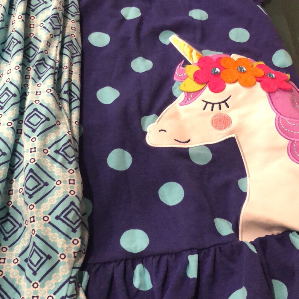 Emily Rose size 8 unicorn short sleeve with pants